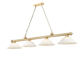 Cordon Four Light Billiard in Heritage Brass (224|2306-4HBR-WM16)
