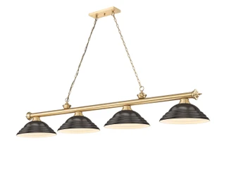 Cordon Four Light Billiard in Heritage Brass (224|2306-4HBR-SBRZ)