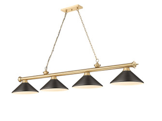 Cordon Four Light Billiard in Heritage Brass (224|2306-4HBR-MBRZ)