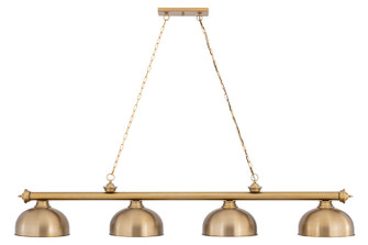 Cordon Four Light Billiard in Heritage Brass (224|2306-4HBR-D13HBR)