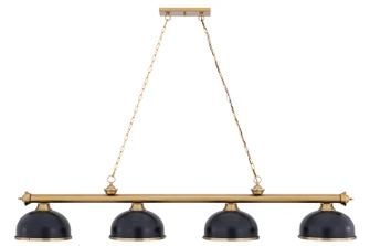 Cordon Four Light Billiard in Heritage Brass (224|2306-4HBR-D12MB+HBR)