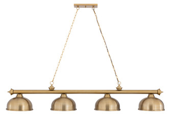 Cordon Four Light Billiard in Heritage Brass (224|2306-4HBR-D12HBR)