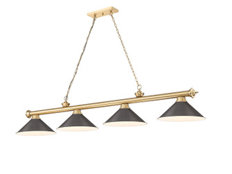 Cordon Four Light Billiard in Heritage Brass (224|2306-4HBR-BRZ15)