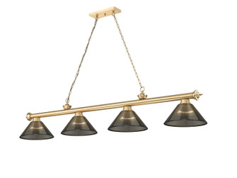 Cordon Four Light Billiard in Heritage Brass (224|2306-4HBR-ARS)
