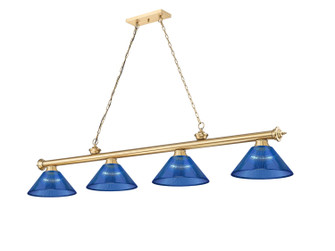 Cordon Four Light Billiard in Heritage Brass (224|2306-4HBR-ARDB)