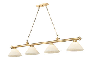 Cordon Four Light Billiard in Heritage Brass (224|2306-4HBR-AGM14)