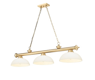 Cordon Three Light Billiard in Heritage Brass (224|2306-3HBR-DMO14)