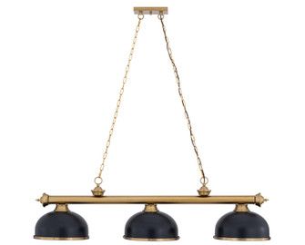 Cordon Three Light Billiard in Heritage Brass (224|2306-3HBR-D12MB+HBR)