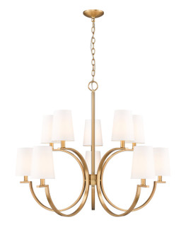 Cordelia Ten Light Chandelier in Modern Gold (224|2016-10MGLD)