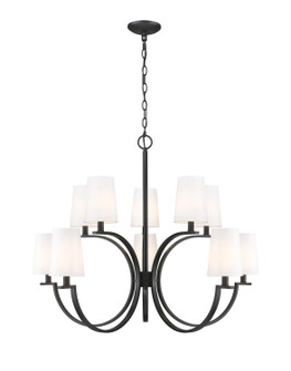 Cordelia Ten Light Chandelier in Matte Black (224|2016-10MB)