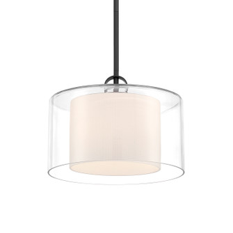 Seville One Light Convertible Pendant/Semi-Flush Mount in Dark Matte Black (7|2066-899)