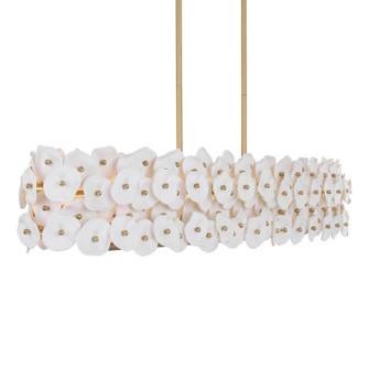 Coastlyn Six Light Linear Chandelier in Legacy Brass (29|N1825-732)