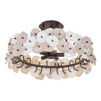 Ravelin Five Light Semi-Flush Mount in Dark Bronze (29|N1525-860)