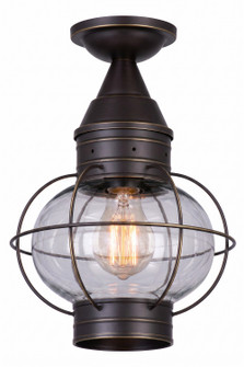 Ellington One Light Semi Flush Mount in Bronze (405|9623-BZ-CL)