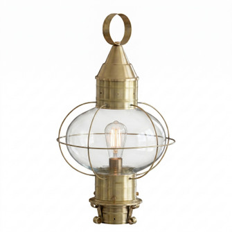 Ellington One Light Post Lantern in Antique Brass (405|9610-AB-CL)
