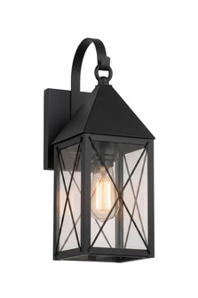 Ashford One Light Wall Sconce in Matte Black (405|9521P-X-BK-CL)