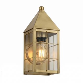 Ashford One Light Wall Sconce in Antique Brass (405|9521-H-AB-CL)