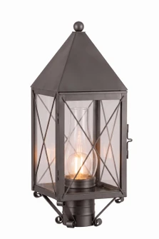 Ashford One Light Post Lantern in Gunmetal (405|9520-X-GM-CL-C)