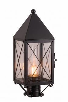 Ashford One Light Post Lantern in Matte Black (405|9520-X-BK-CL-C)
