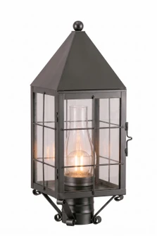 Ashford One Light Post Lantern in Gunmetal (405|9520-H-GM-CL-C)