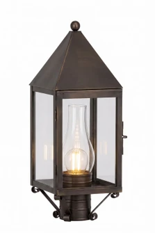 Ashford One Light Post Lantern in Dark Brass (405|9520-DB-CL-C)