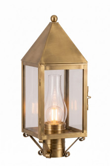 Ashford One Light Post Lantern in Antique Brass (405|9520-AB-CL-C)