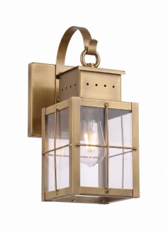 Norfield One Light Wall Sconce in Antique Brass (405|9431P-H-AB-CL)