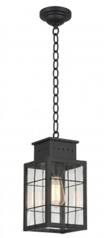 Norfield One Light Pendant in Matte Black (405|9422-H-BK-CL)