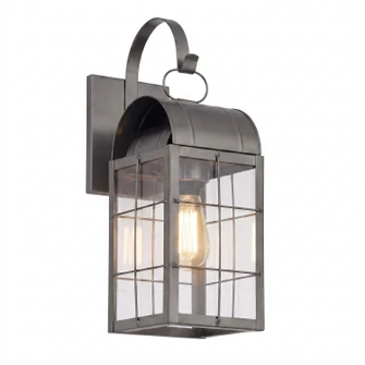 Durham One Light Wall Sconce in Gunmetal (405|9121P-H-GM-CL)