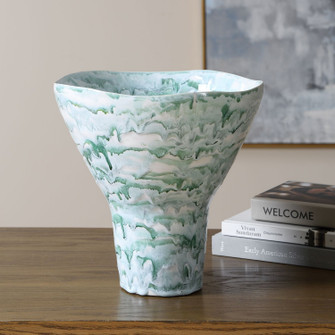 Jameis Vase in Blue Green, Subtle Gray And White (52|18396)