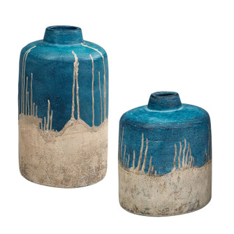 Coastal Cascade Vases, Set/2 in Blue (52|17151)