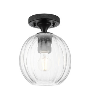 Downtown Urban One Light Semi-Flush Mount in Matte Black (405|434-1F-BK-G458-7CL)