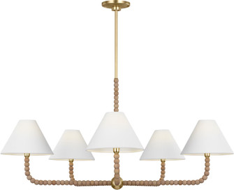 Fiona Five Light Chandelier in Aged Iron (454|SCCHCCH112AIBAWWL-LI)