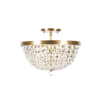 Crystal Baller Three Light Semi-Flush Mount in Antique Bronze (137|573S03ATB)