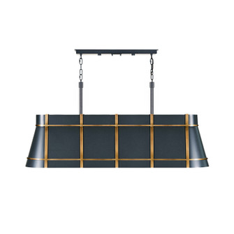 Brasserie Five Light Linear Pendant in Blackened Zinc/Heritage Bronze (137|536N05ZNCBRZ)