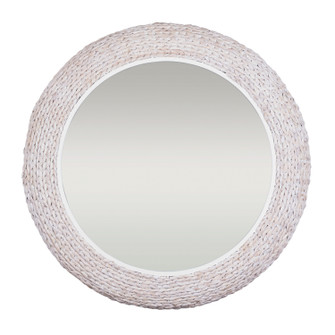 Athena Wall Mirror in Matte White/Whitewash Seagrass (137|457MI40MWW)