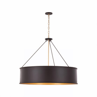 Cannery Six Light Pendant in Dark Bronze / French Gold (137|323P06DBFG)
