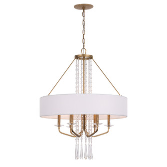 Barcelona Six Light Pendant in Brass Kisser (137|270P06BK)