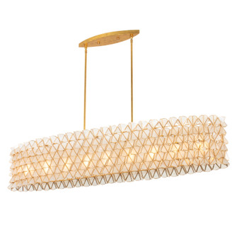 Flair Nine Light Linear Pendant in Oxidized Gold Leaf (33|520062OL)