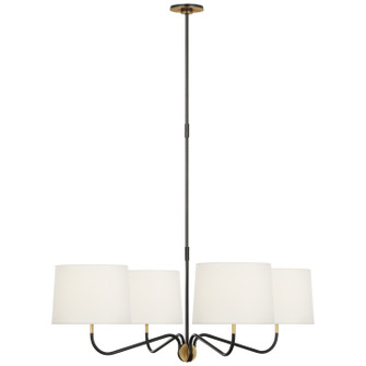 Canto LED Chandelier in Bronze and Hand-Rubbed Antique Brass (268|TOB 5348BZ/HAB-L)