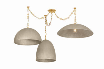 Eve Three Light Chandelier in Vintage Gold Leaf (70|BKO1402-VGL/GLI)