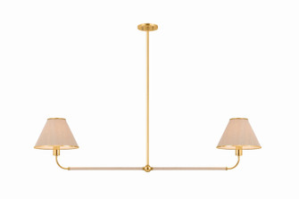 Shore Road Two Light Linear Pendant in Aged Brass (70|9832-AGB)