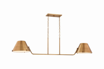 Tannersville Two Light Linear Pendant in Patina Brass (70|9702-PBR)