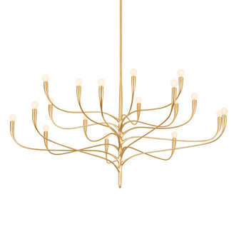 Labra 18 Light Chandelier in Vintage Gold Leaf (70|9619-VGL)
