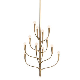 Labra 12 Light Chandelier in Patina Gold Leaf (70|9612B-PGL)
