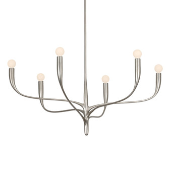 Labra Six Light Chandelier in Warm Silver Leaf (70|9606-WSL)