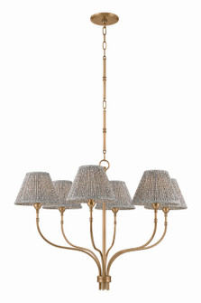Garnerville Six Light Chandelier in Patina Brass (70|9346C-PBR)