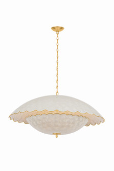 Hollis Hills Six Light Pendant in Vintage Gold Leaf (70|6176-VGL)