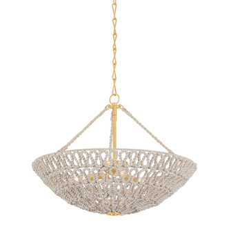 Pleasant Plains Three Light Chandelier in Vintage Gold Leaf (70|5426-VGL)