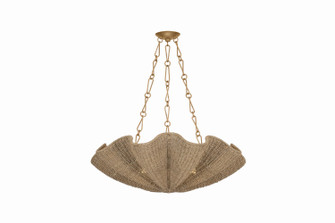 Bardonia Six Light Chandelier in Patina Gold Leaf (70|5137-PGL)